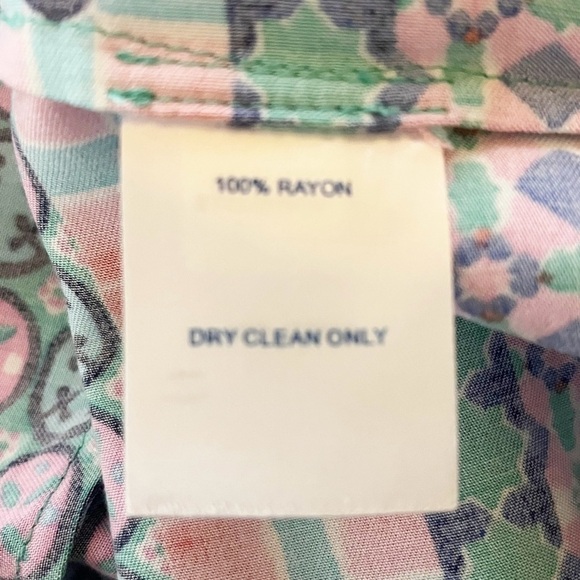 Southern Tide Blouse Womens Small Boho Top Tropical Blue Green Summer NWT Evelyn - Picture 10 of 11